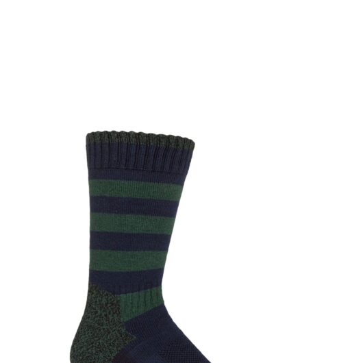 Mens 1 Pair SOCKSHOP BlueGuard RHS Royal Horticultural Society Cotton Gardening Boot Socks Stripe Navy 6-11