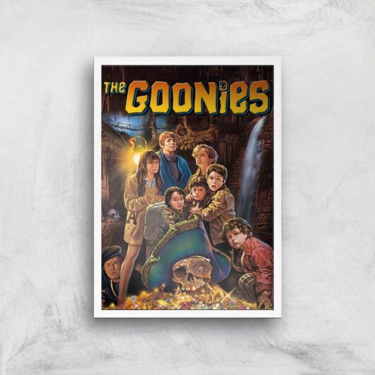 The Goonies Classic Cover Giclee Art Print - A3 - White Frame