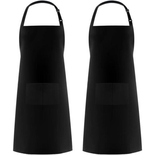 2 Pieces )Kitchen Aprons for Men Women,Household Apron Tool Holder Aprons with 2 Pockets for BBQ,Adjustable Adult Gardener Apron for Gardening