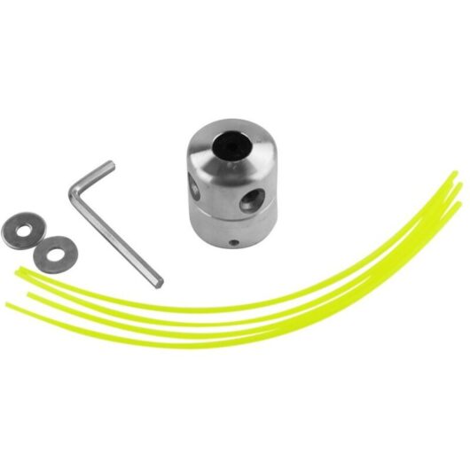 Cyslmuk - 1 Pack Universal Aluminum Brush Cutter Heads Double Nylon Line Head Line Spool Brush Cutter Accessory