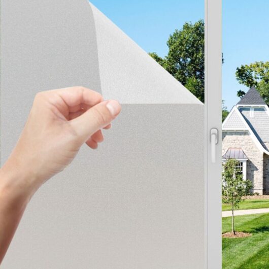 Cyslmuk - 2 Pack Blackout Window Film, Electrostatic Glass Film 45x200cm, Good Privacy, Opaque Film for Offices, Homes, Windows, Frosted uv Protection