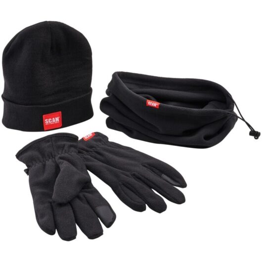 Scan Winter Workwear Pack Wooly Bobble Hat Gloves Snood SCAWWWKIT3PC XMS24WINTER