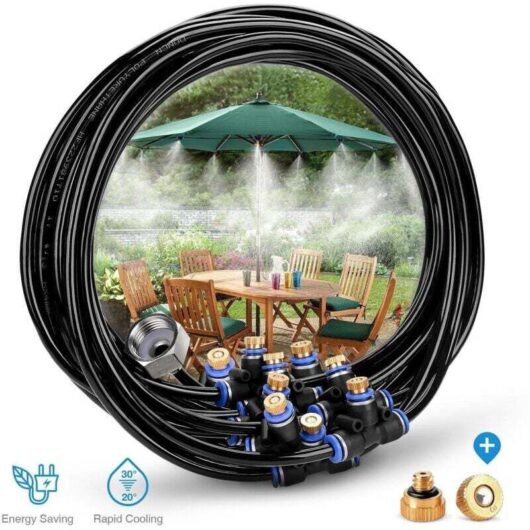 15M Misting System, Outdoor Cold Mist System, Suitable for Outdoor Events, Gardens, Patios, Umbrellas, Roofs mumu