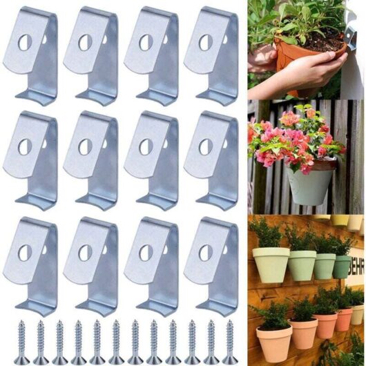 Ymyny - 12pcs Wall Plant Hanger, Flower Pot Holder, Flower Pot Hanging Clips, Flower Pot Hooks, Clay Flower Pot Clips, Macrame Flower Pot Holder,