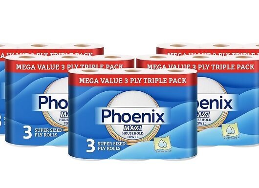 15 Rolls of Phoenix 3-Ply Super-Absorbent Kitchen Roll