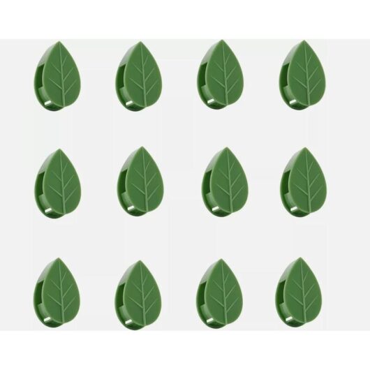 50Pcs Self-Adhesive Plant Climbing Wall Fixture Clips Leaf-Shaped Green Vine Clips for Indoor Plant Support, Gardening, Cable Organiser and Wall