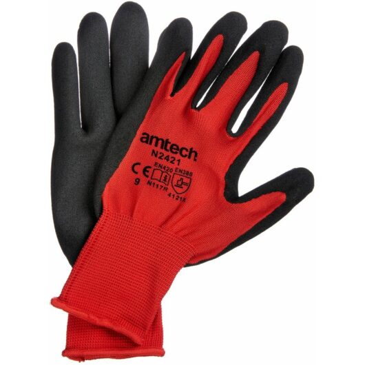 Am-tech - Large (Size 9) Nitrile performance work gloves - N2421