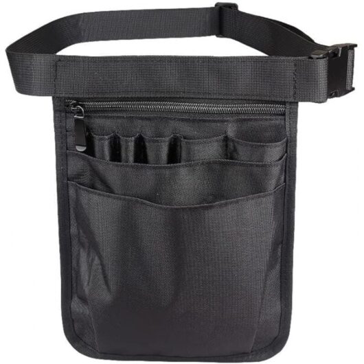 Cyslmuk - 1pc Nurse Bag Multifunctional Tool Bag Belt Tool Pouch Tool Holder Nurse Accessories Storage Bag Black with Adjustable Belt for