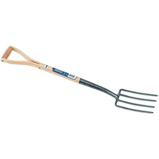 Draper Carbon Steel Border Fork with Ash Handle - Model 14304 for Gardening and Landscaping