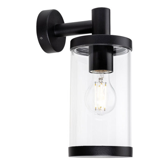 Firstlight Lucas Down Lantern Modern Style in Black Outdoor Garden Wall Light