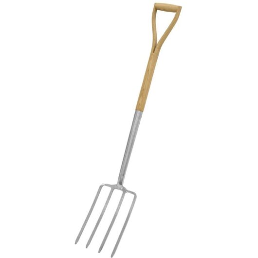 GTWH016 Premier Digging Fork with Ash Handle & Stainless Steel Tines - Sealey
