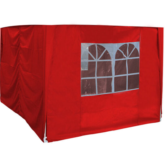 Greenbay - Outdoor Garden Pop Up Gazebo Marquee Party Tent Canopy 4 Side Panels 2.5x2.5m Red