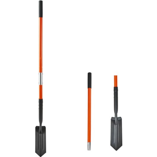 Mophorn Heavy-Duty Trenching Shovel with 4-Inch Blade, Narrow Spade Design, Fiberglass Handle, and Non-Slip Grip - Ideal for Gardening, Digging,