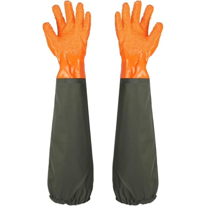 Waterproof frosted gloves, stretchable rubber gloves, pond cleaning gloves, elastic cuffs