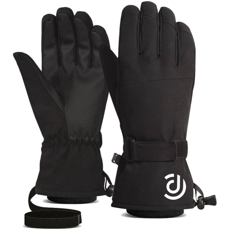 Winter touchscreen gloves, ski gloves, winter, white, warm gloves for men and women, outdoor, five-finger touchscreen gloves, cycling, sports,