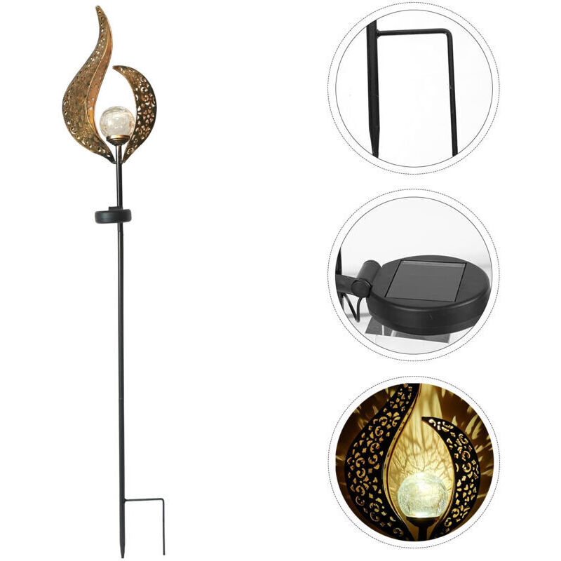 Waterproof outdoor LED solar string lights, perfect for sidewalks, lawns, patios or gardens (Bronze).