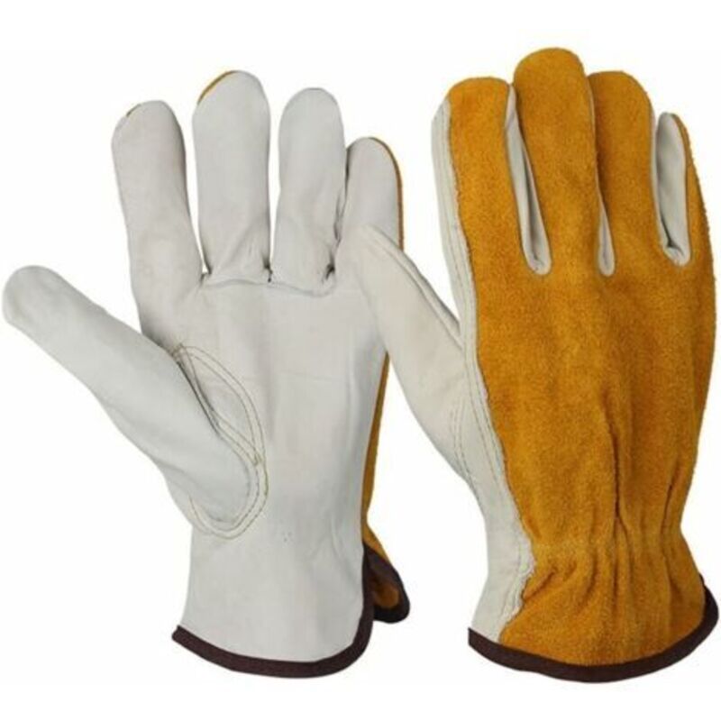 1 pair of protective gloves (size: M.18CM) for welding hands at work, Professor Spine puncture-resistant, abrasion-resistant gardening