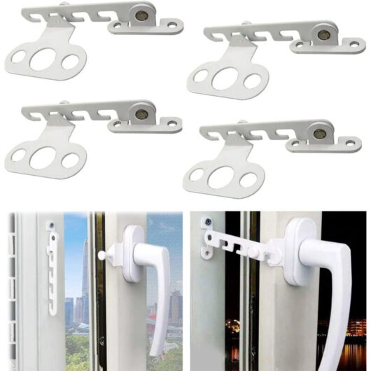 4-piece window limit latch position stop, security door, window frame lock, child safety protection