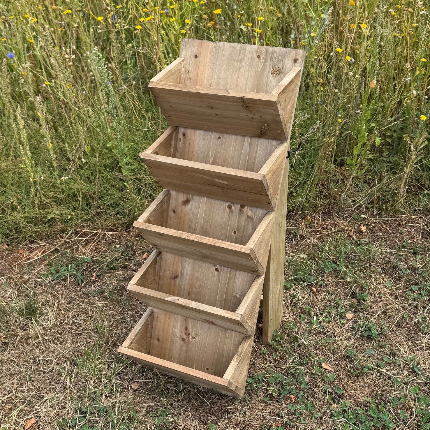 5 Tier Stepped Wooden Garden Flower & Herb Planter