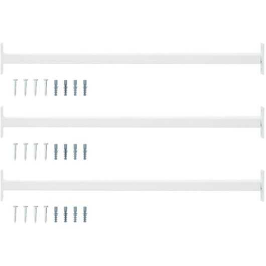 Adjustable Window Safety Bar 3 pcs White Steel vidaXL
