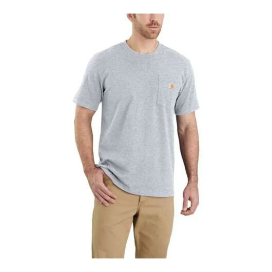 Carhartt - 103296 Short Sleeve K87 T-Shirt Heather Grey l - Heather Grey