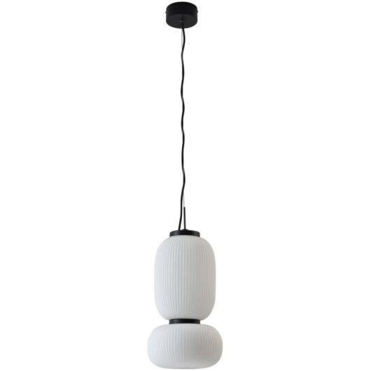 Ceiling Light "Lucya" dimmable (scandinavian) in White made of Glass for e.g. Living Room & Dining Room (1 light source,) from Lucande