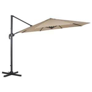 Charles Bentley 3.5m X-Large Round Cantilever Garden Parasol - Beige