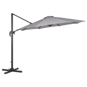 Charles Bentley 3.5m X-Large Round Cantilever Garden Parasol - Grey