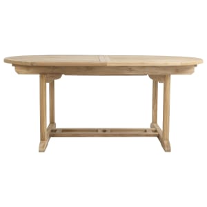 Charles Bentley 6-8 Seater Teak Extendable Wooden Oval Garden Table