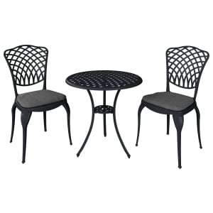 Charles Bentley Cast Aluminium Garden Bistro Set - Grey