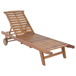 Charles Bentley FSC Acacia Wooden Garden Sun Lounger