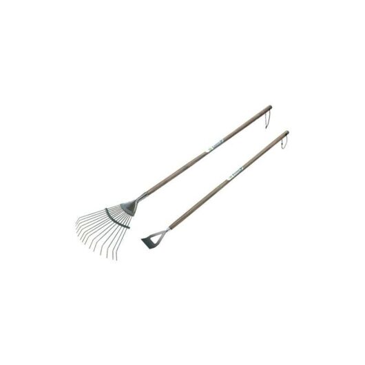 Draper 20689 Childrens Young Gardener Dutch Hoe 20688 Lawn Rake Carbon Steel