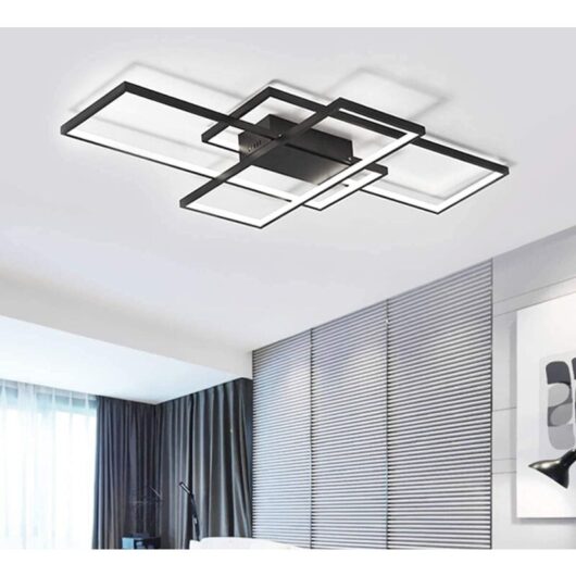 Ganeed - Ceiling Light, Modern led Ceiling Lamps with 3 Squares,75W Cool White Simple Design Aluminum Acrylic Flush Mount Ceiling Lights Fixtures for