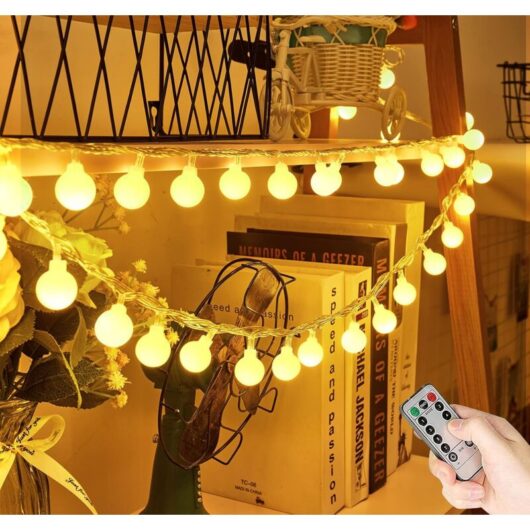 Guirlande Lumineuse à Piles Étanche, 5M/50LED Guirlande Lumineuse à Piles Décoration de Noël (Blanc Chaud)