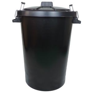 Heavy Duty Black Dustbin - 90L