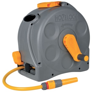 Hozelock 2415 2-in-1 Compact Enclosed Reel with Hose Pipe - 25m