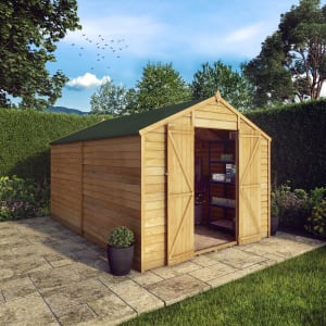 Mercia Overlap Apex Windowless Shed With Assembly -12 x 8ft