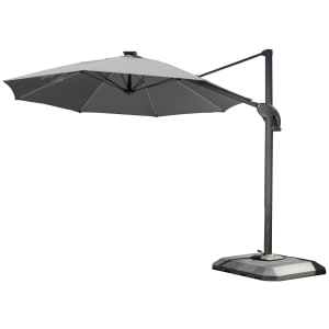 Norfolk Leisure One Box Parasol with Water Filled Base - Grey