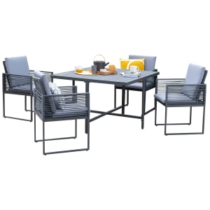Norfolk Leisure Sheringham Alu Dark Grey Rope Cube Set
