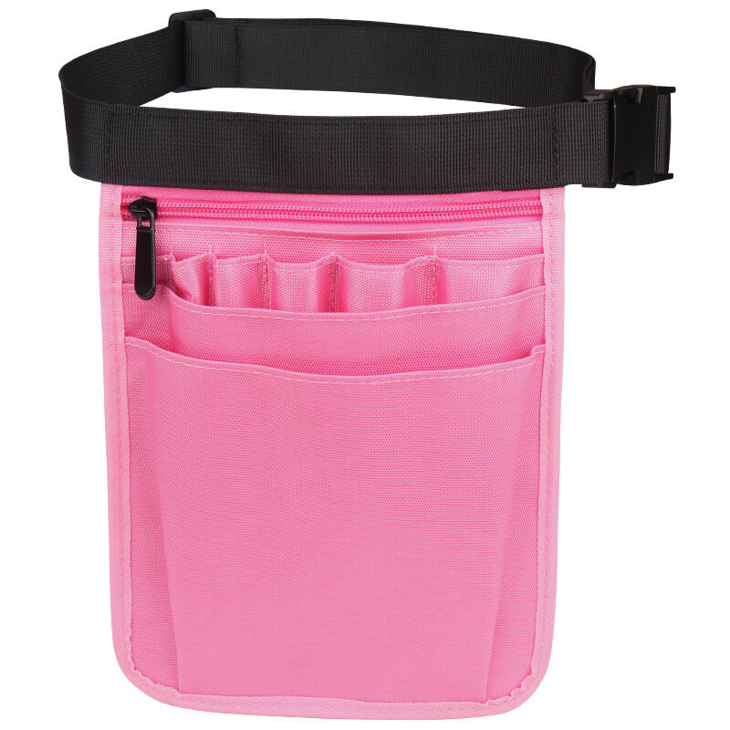 Pink Nurse Bag Multifunctional Tool Bag Belt Tool Pouch Tool Holder Nurse Accessories Storage Bag Black with Adjustable Belt for Nurses,Gardeners
