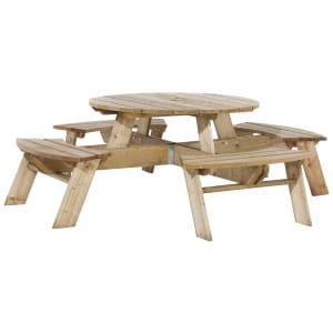 Rowlinson Round Garden Picnic Table
