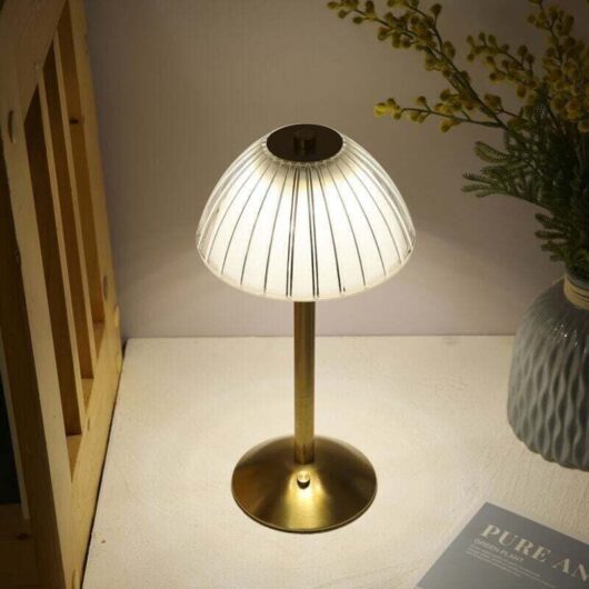 USB rechargeable table lamp, LED bedside lamp, reading lamp, with touch control for adjustable brightness, 3 light colors.