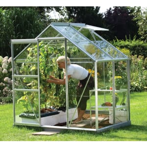 Vitavia Venus Horticultural Glass Greenhouse with Steel Base - 6 x 4ft