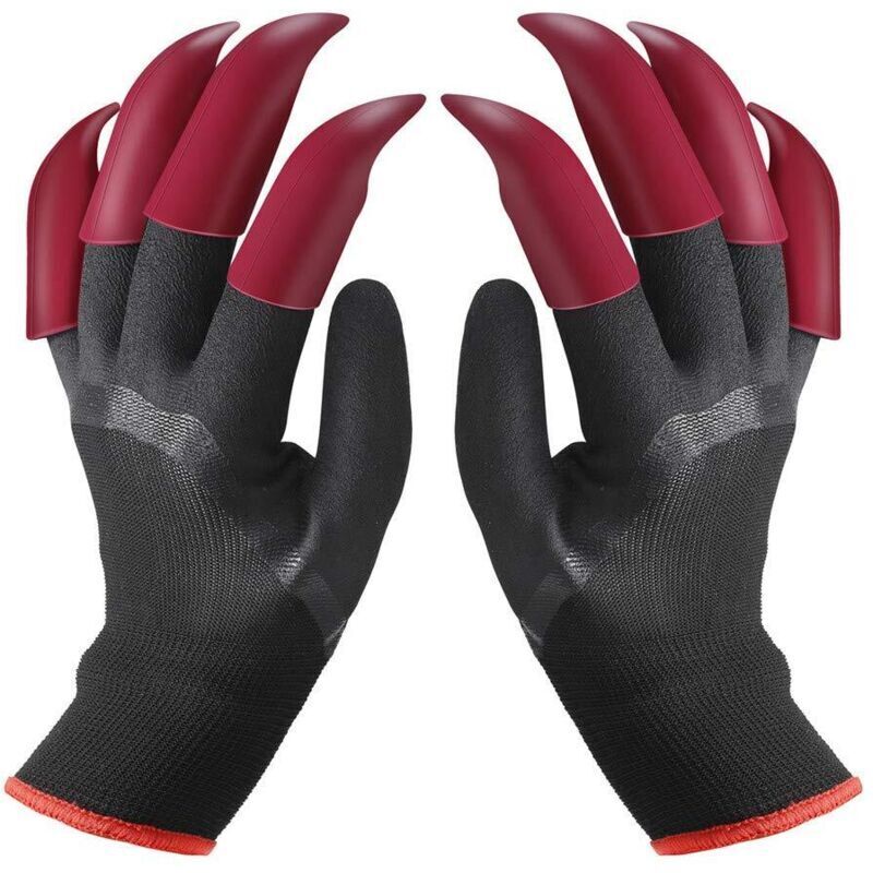 Waterproof Garden Gloves with Claws, Engineering Gardening Gloves for Digging Plantations and Farm Work Gloves with 8 Claws for the Garden