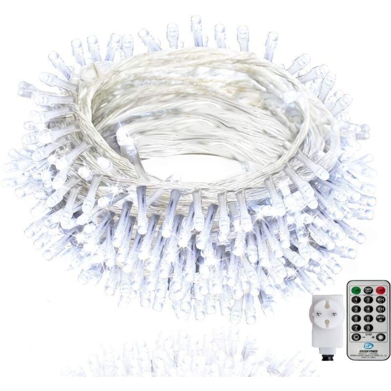 100m Outdoor String Lights with Remote Control and Timer 8 Modes for Easter Home Bedroom Garden - White