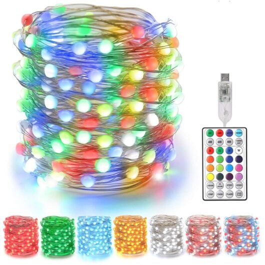 10m 100 led String Lights Waterproof Indoor Outdoor Fairy Lights Romantic Decoration for Christmas Holiday Bedroom Patio Gazebo and Wedding