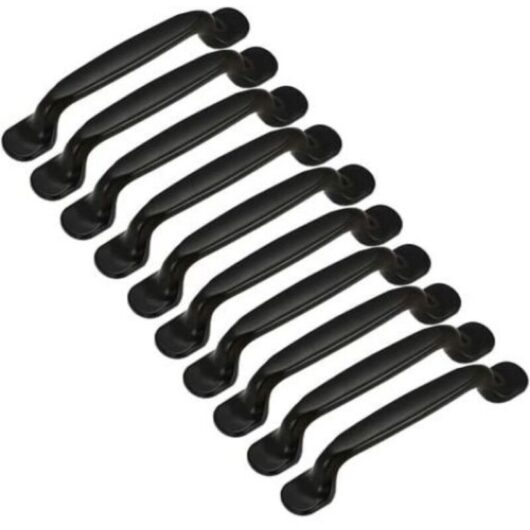 10x Furniture Handles - Kitchen Cabinet Door Handles - 128mm Hole Spacing - Aluminum