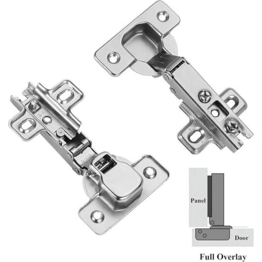 2-piece Covering Kitchen Door Hinge, 110° Opening Angle Cabinet Door Hinge for Kitchen Cabinet Door