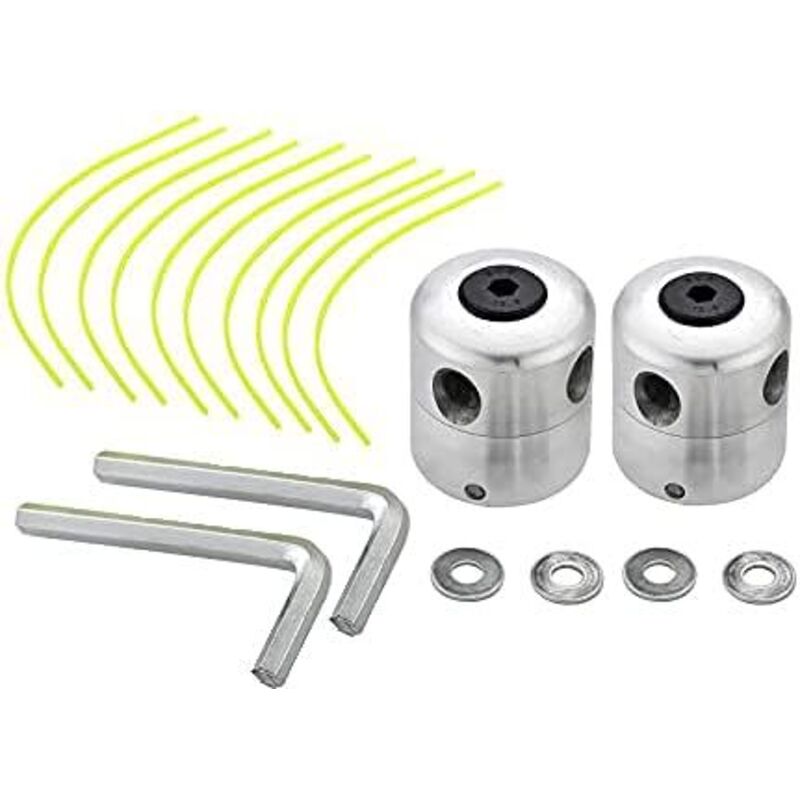 2Pcs Universal Aluminum Brush Cutter Heads Double Nylon Line Head Line Spool Brush Cutter Accessory-