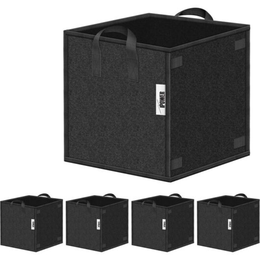 3 Gallon Grow Bags 5 Pack - Black Fabric Plant Pots, Durable Planter Bags for Plants & Flowers